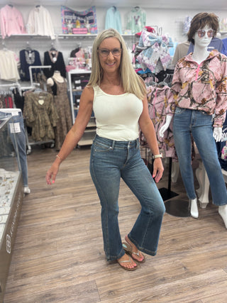 High-Rise Petite Flare Tummy Control