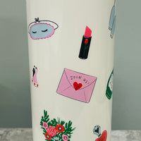 Kate Spade - Acrylic Tumbler with Straw - Wedding Cake Toss