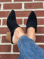 Sizzle - Black Faux Suede
