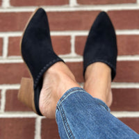 Sizzle - Black Faux Suede