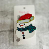 Holiday Hair Clip: Snowman