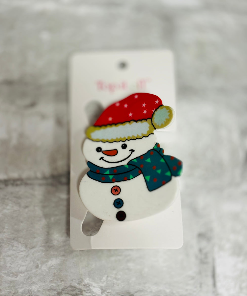 Holiday Hair Clip: Snowman