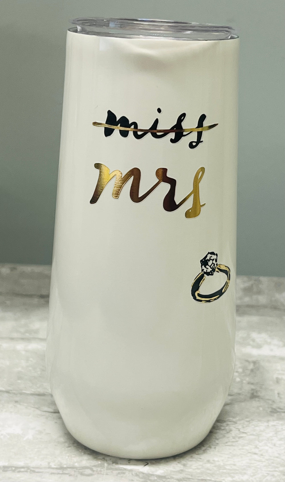 Kate Spade - Stainless Steal Champagne Flute - Miss to Mrs.