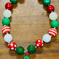 Christmas Tree Chunky Bead Necklace