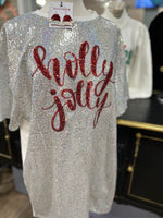 Holly Jolly Sequin T-Dress
