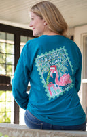 Deck the Palms Flamingo Long Sleeve Tee
