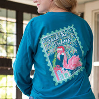 Deck the Palms Flamingo Long Sleeve Tee