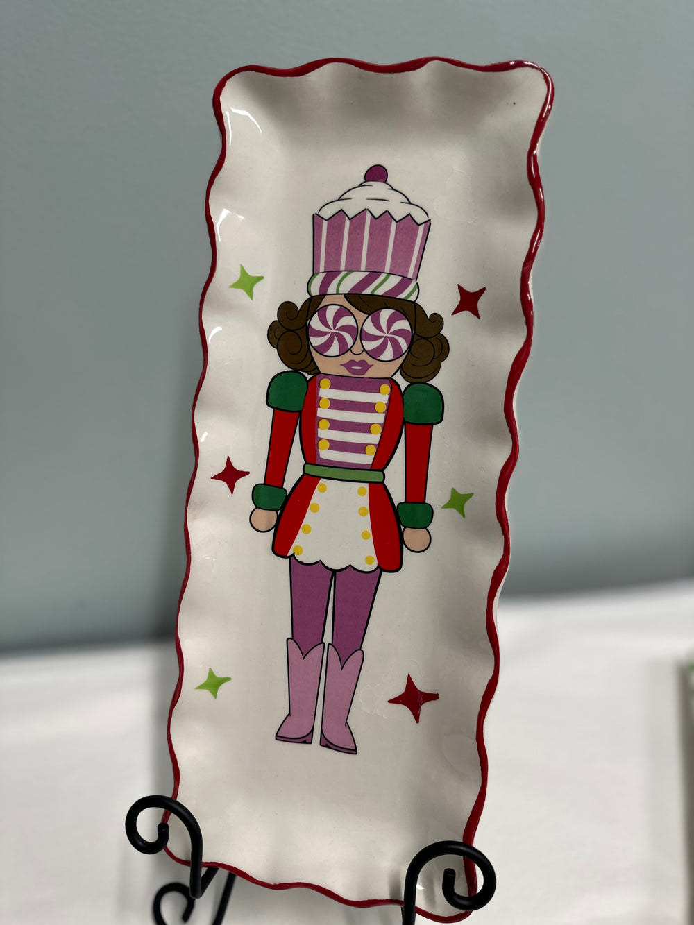 Ceramic Butter Plate - Nutcracker