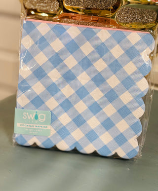 Gingham Cocktail Napkins