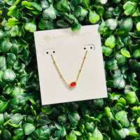 Mini Elisa Gold Necklace in Red Illusion