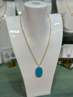 Rae Gold Necklace in Turquoise
