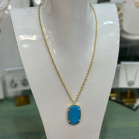 Rae Gold Necklace in Turquoise