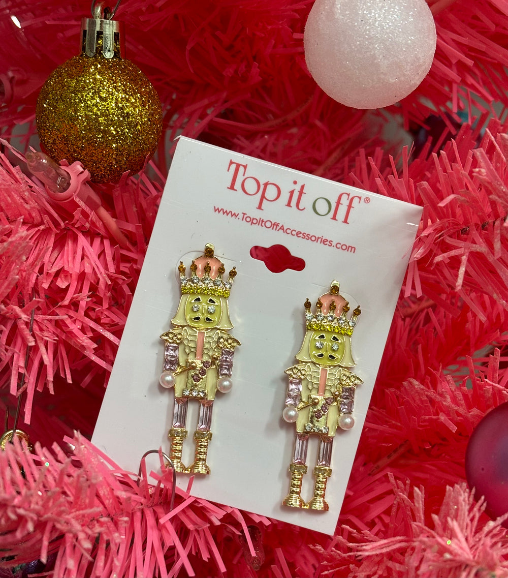 Pink Nutcracker Earrings