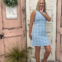 Stay stylish & sun-safe in this UPF50 scoop neck dress. Soft, stretchy, and perfect for travel or everyday wear. A best-seller you'll love all year!