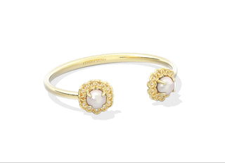 Gabriella Pearl Gold Cuff Bracelet in Freshwater Cultured Pearl