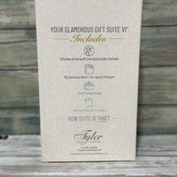 The Glamorous Gift Suite VI includes a Prestige Candle, Glamorous Wash, Autoglam, and Glam On Demand®—a perfect gift for luxurious fragrance lovers!







