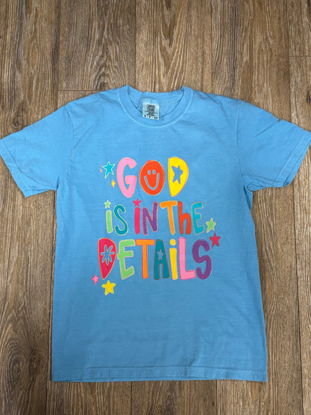 God Is in the Details tee

Christian graphic t-shirt

Comfort Colors teal shirt

Faith-based apparel

Unisex inspirational tee

DTF print Christian shirt

Soft-washed teal tee

Religious quote t-shirt

Everyday faith tee

Comfort Colors short sleeve shirt