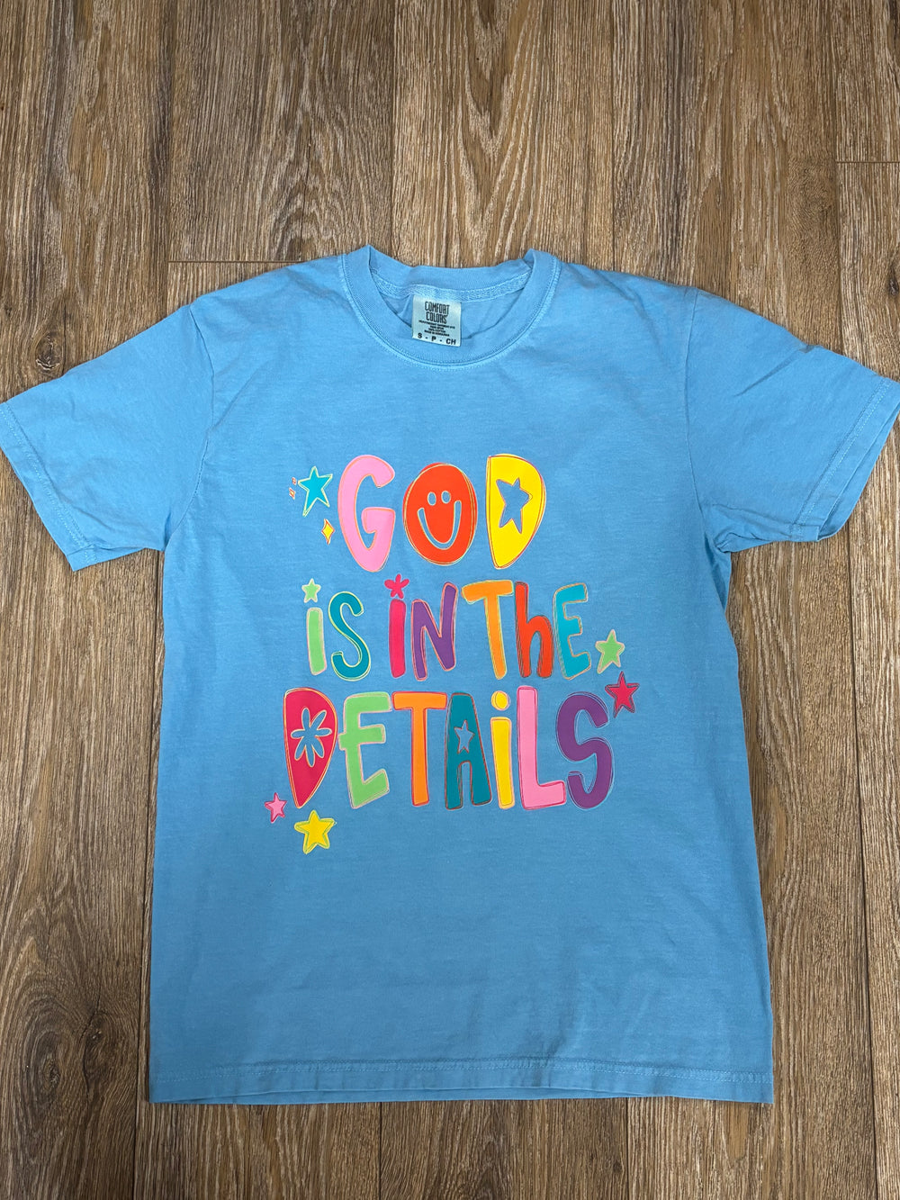 God Is in the Details tee

Christian graphic t-shirt

Comfort Colors teal shirt

Faith-based apparel

Unisex inspirational tee

DTF print Christian shirt

Soft-washed teal tee

Religious quote t-shirt

Everyday faith tee

Comfort Colors short sleeve shirt