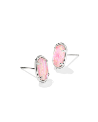 A polished pair of studs in our signature shape. The Grayson Silver Pink Iridescent Mother of Pearl Stone Stud Earrings are sophisticated and unique, featuring our iconic silhouette inlaid with stone. Small yet special, this easy-to-wear stud will add a shimmering touch to any outfit.
