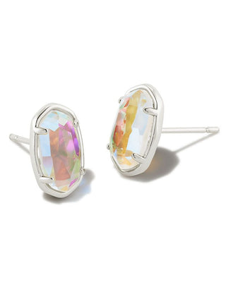 Brand | Kendra Scott
Style | Grayson stud earrings in the signature silhouette
Material | Dichroic glass
Finish | Silver tone
Dimensions | 0.5 inches long x 0.3 inches wide
