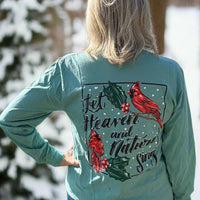 Heaven & Nature Sing Long Sleeve Tee
southern couture tee 
long sleeve tee 
cardinals 
trendy tee