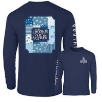 Patchwork Hey Y'all Long Sleeve Tee