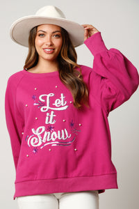Let It Snow Sequins Pullover