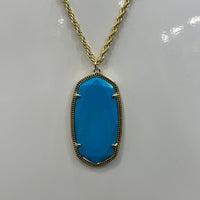 Rae Gold Necklace in Turquoise