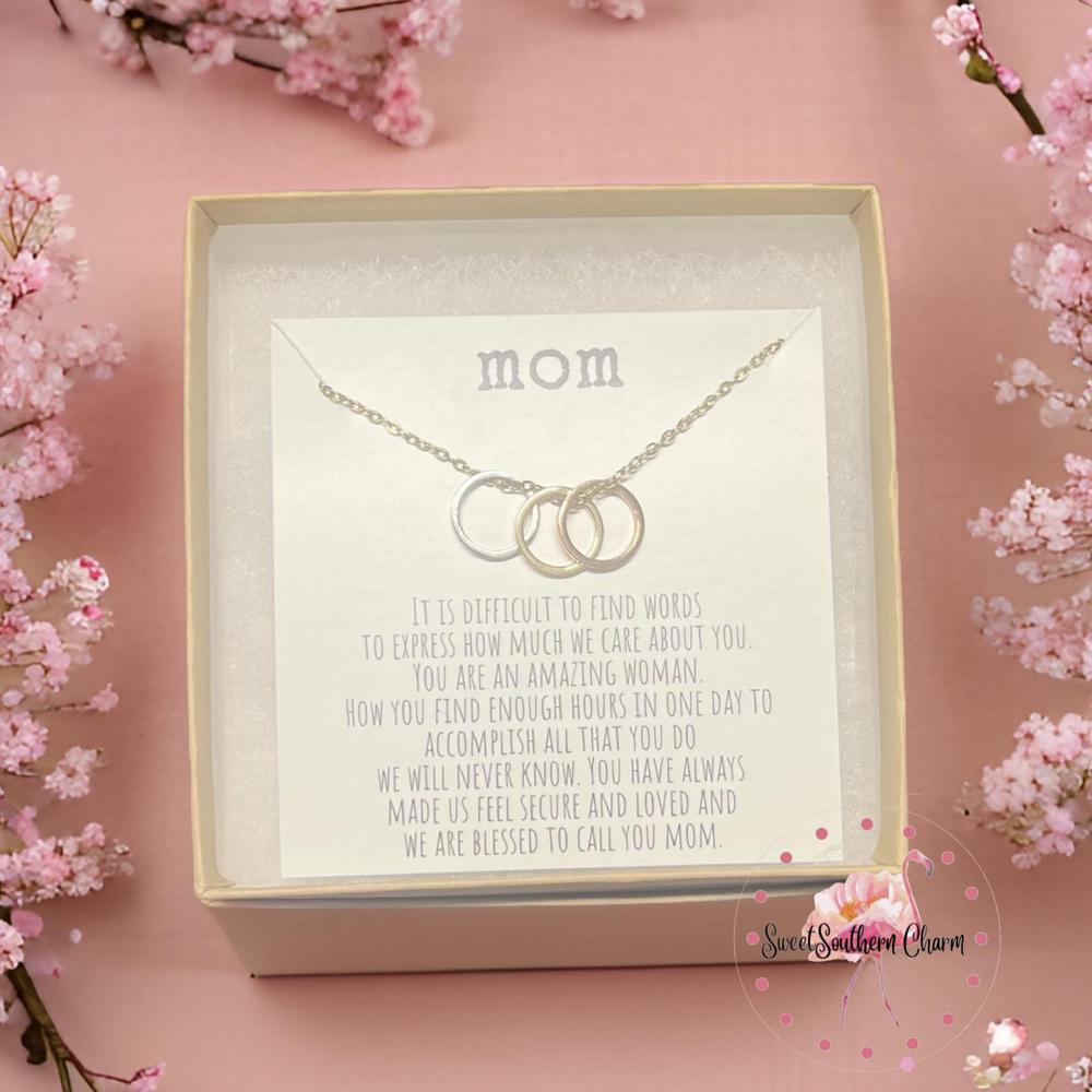 Mom - Multi Circle Gold Necklace