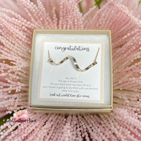 Congratulations Graduate Gold Swirl Necklace