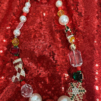 Gold/Pearl Christmas Necklace Set