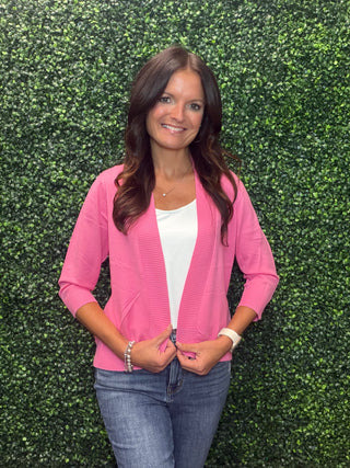 Lulu-B Cardigan Sweater - Hot Pink (BHP)