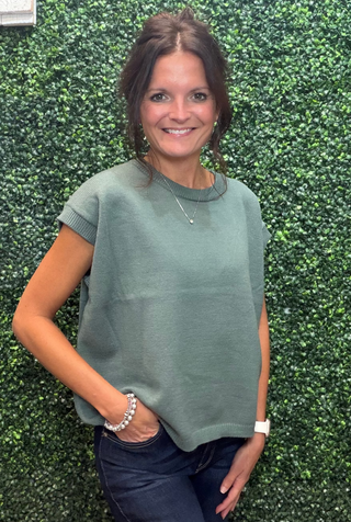 Sweater Vest - Ash Jade