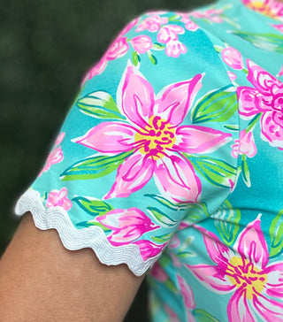 Short Sleeve Dress - Paradise in Pink