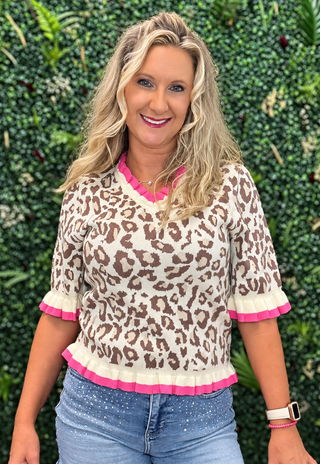 Leopard Varsity Sweater