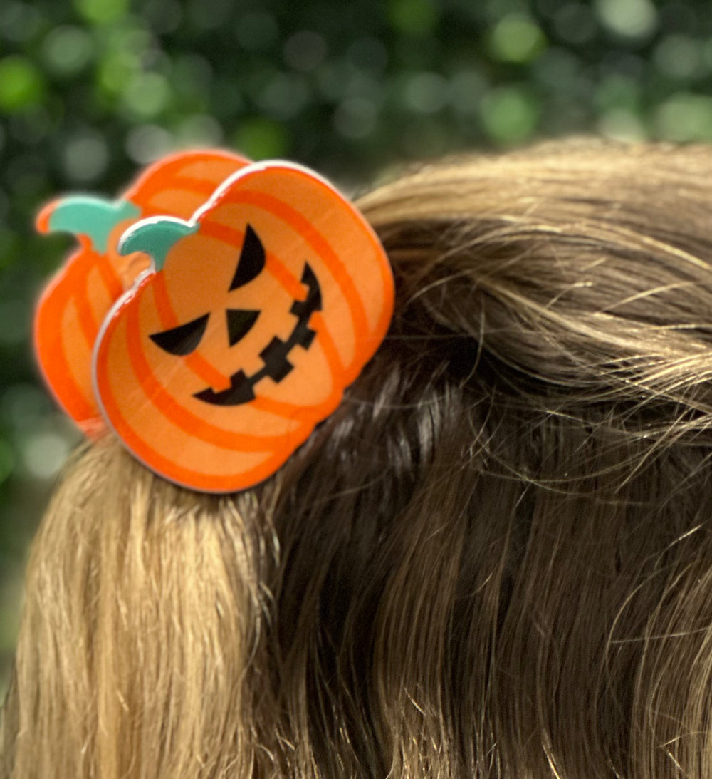 Halloween Pumpkin Claw Clip