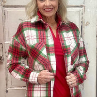 Red and Green Plaid Shacket