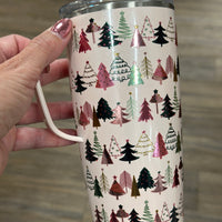 Tinseled Trees- 22oz Travel Mug