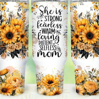 She Is Mom Sunflower - 40oz Tumbler