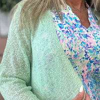 Textured Cardigan - Lime (LMCL)