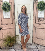 Annalee Quarter Sleeve Dress - Indigo Inspirations
