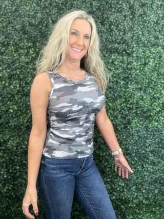 Ribbed Camo Tank