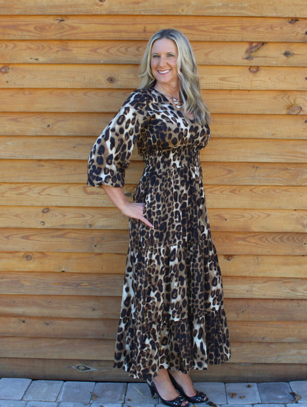 Leopard Tiered Maxi Dress