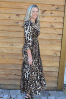 Leopard Tiered Maxi Dress
