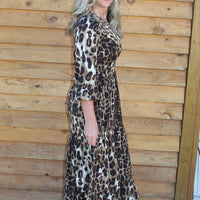 Leopard Tiered Maxi Dress