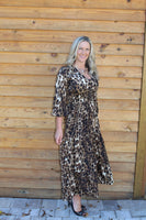 Leopard Tiered Maxi Dress
