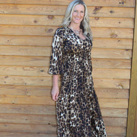 Leopard Tiered Maxi Dress