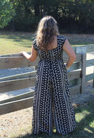 Black & Tan Tribal Jumpsuit
