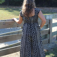 Black & Tan Tribal Jumpsuit