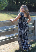 Black & Tan Tribal Jumpsuit
